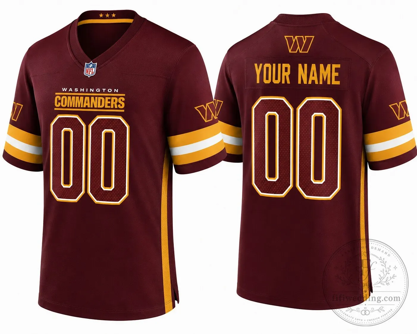 Washington Commanders NFC Custom Personalized Football Jersey