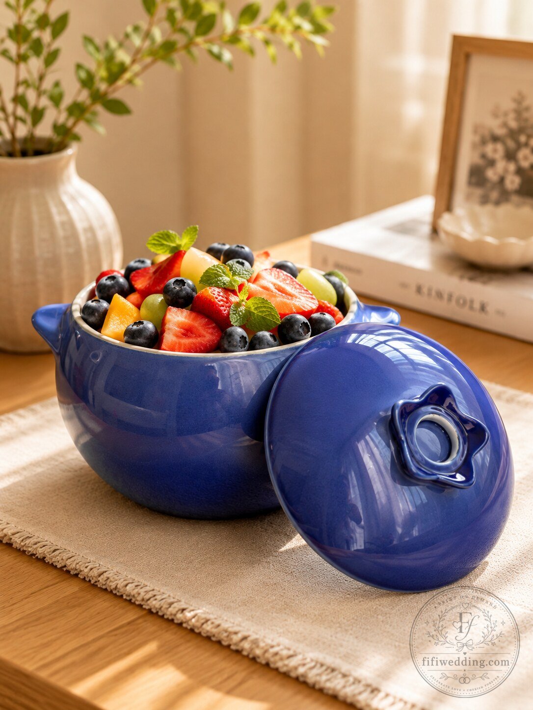 Cute Blue Blueberry Ceramic Casserole Pot with Lid 3 Cute Blue Blueberry Ceramic Casserole Pot with Lid premium breathable shirt and sports jersey for men and women streetwear style
