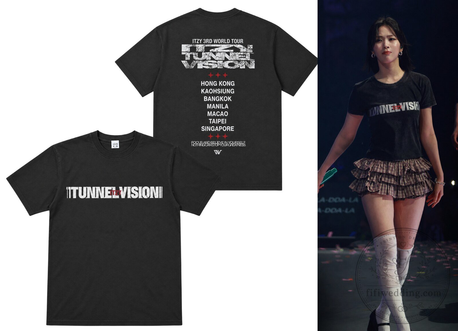 ITZY 3rd World Tour Tunnel Vision Official Concert Graphic T-Shirt