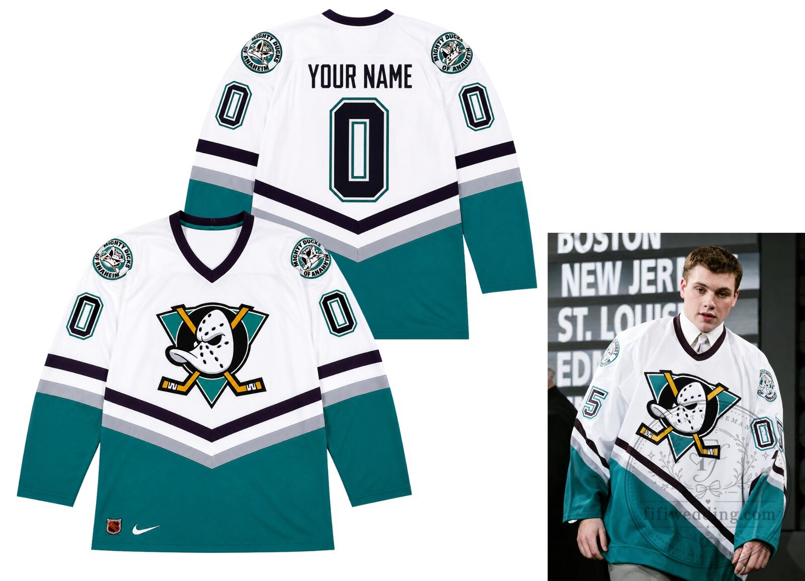 Macklin Celebrini Vintage 1997 Mighty Ducks of Anaheim Paul Kariya White Hockey Jersey