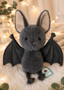 Jellycat Inspired Grey Bat Plush 2 Jellycat Inspired Grey Bat Plush