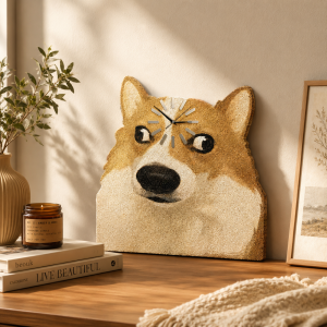 Doge Shiba Inu Meme Face Wall Clock 3 Doge Shiba Inu Meme Face Wall Clock