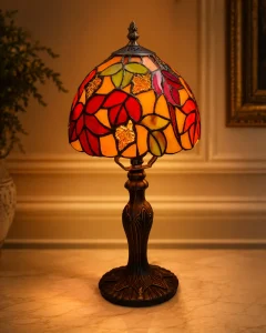 Autumn Maple Leaf Tiffany Style Table Lamp 4 Autumn Maple Leaf Tiffany Style Table Lamp